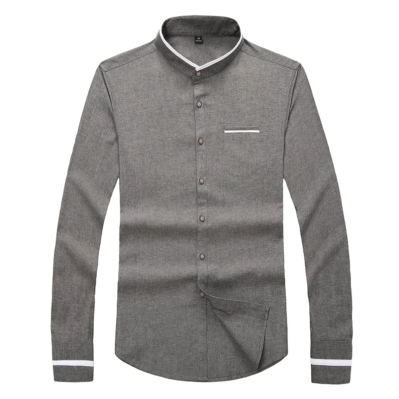 Новинка 2017 года бренд Для мужчин Повседневная рубашка с длинным рукавом