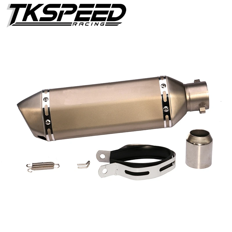 Tkspeed-51 мм Глушитель для CB400 CBR600 CBR1000 YZF R1 E6 GSXR600 GSXR750 мотогонок без наклейки