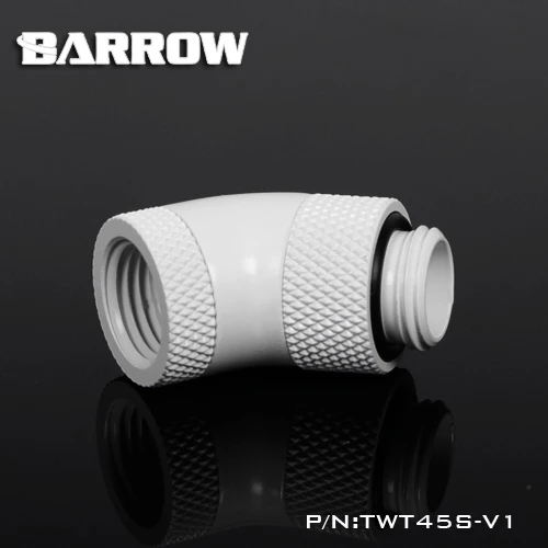 Barrow черный белый серебристый резьба G1/4 дюйма 45 градусов два поворотных адаптера
