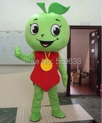 

Little Green Apple Mascot Costume Adult Size Free Shipping