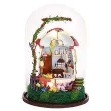 DIY кукольный домик с мебелью микро Пейзаж Craft орнамент сборки модели ручной работы подарок игрушки гриб цвета GN04# E