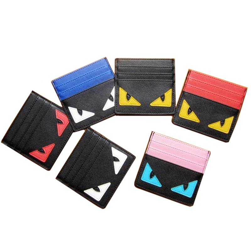 

PLEEGA Brand The new 10CM bag bugs monster leather Men and women card case Taiga leather camouflage card case with eyes