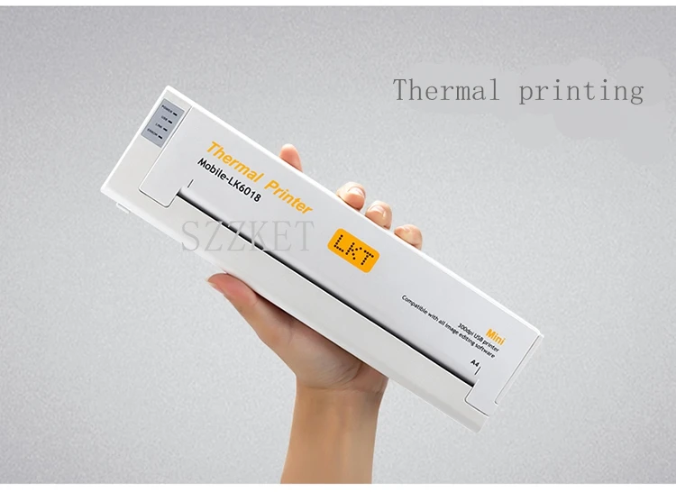 A4 Thermal Printer Mini Portable Printer No Ink Cartridge Printer Usb  Interface Home Office Printer 1 - Printers - AliExpress