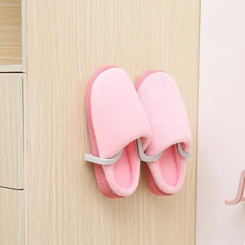 المنزل الإبداعية البلاستيك رف للأحذية خِزانة خشبية لحمل التلفاز DisplayWall-شنت لزجة جدار دولاب أحذية التخزين المنظم حذاء ل خزانة