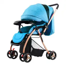 Кабриолет легкий Детские коляски Портативный Путешествия складной коляски для новорожденных лежать для четырех колесах зонтик автомобиль