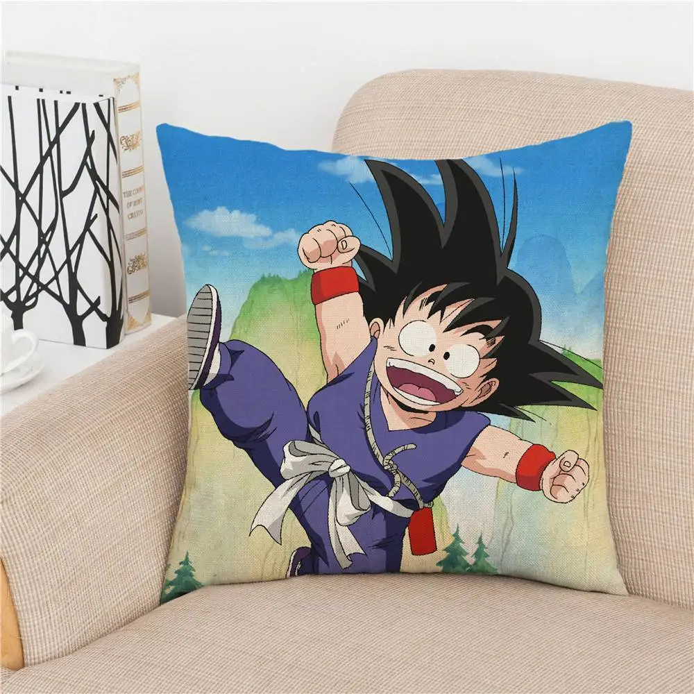 Dragon Ball Baby Son Goku Dakimakura хлопковая декоративная подушка, лен Чехол 45x45 см для дивана наволочка для подушки стула домашний декор - Цвет: 4