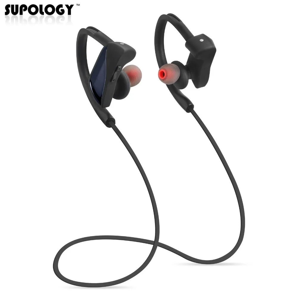 

Newest IPX5 Gym Sweatproof Headphones Sport Bluetooth Headset Wireless Earphone with Microphone Noise Cancelling Stereo Earbuds
