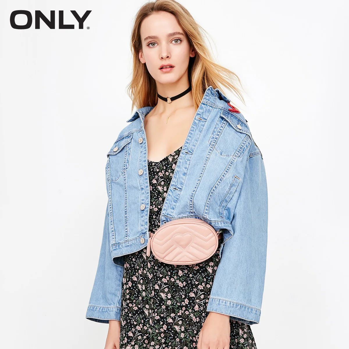 

ONLY the new summer flower embroidery loose jean jacket female | 118154512