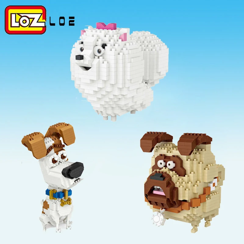 

HOT LOZ Mini Building Blocks Assemable Kids Creator Educational Toys for Children birthday Gifts DIY animal bear dogBricks Fun