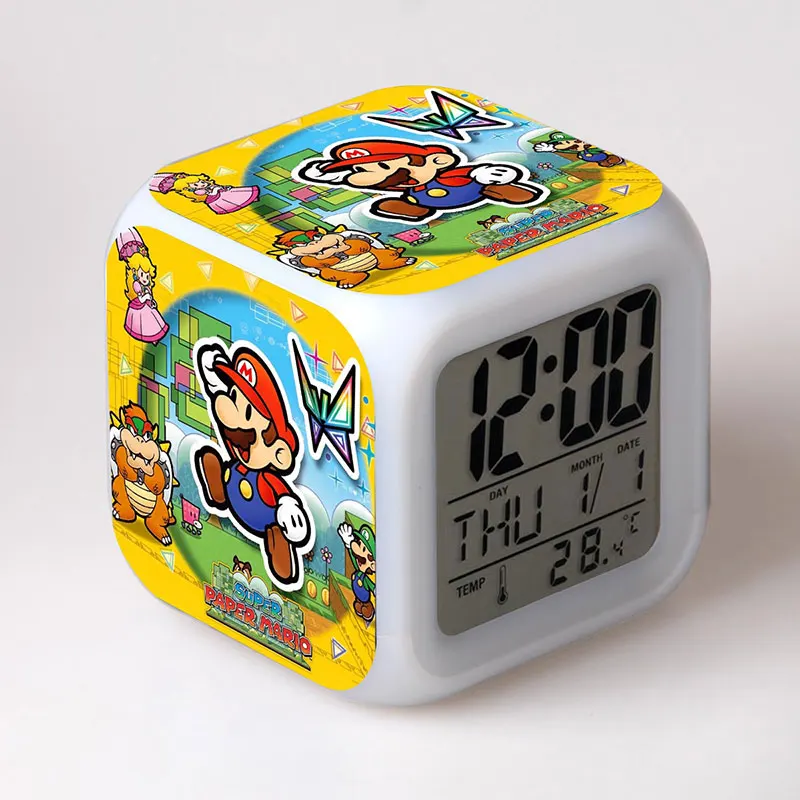Super Mario Bros Детские забавные Часы Будильник Йоши динозавр фигурка игрушка Супер Марио Йоши фигурка ПВХ забавные игрушки для детей - Цвет: N25