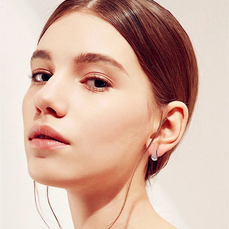 Женские серьги гвоздики из серебра 925 пробы с черной шпинелью|stud earrings|earrings forearrings
