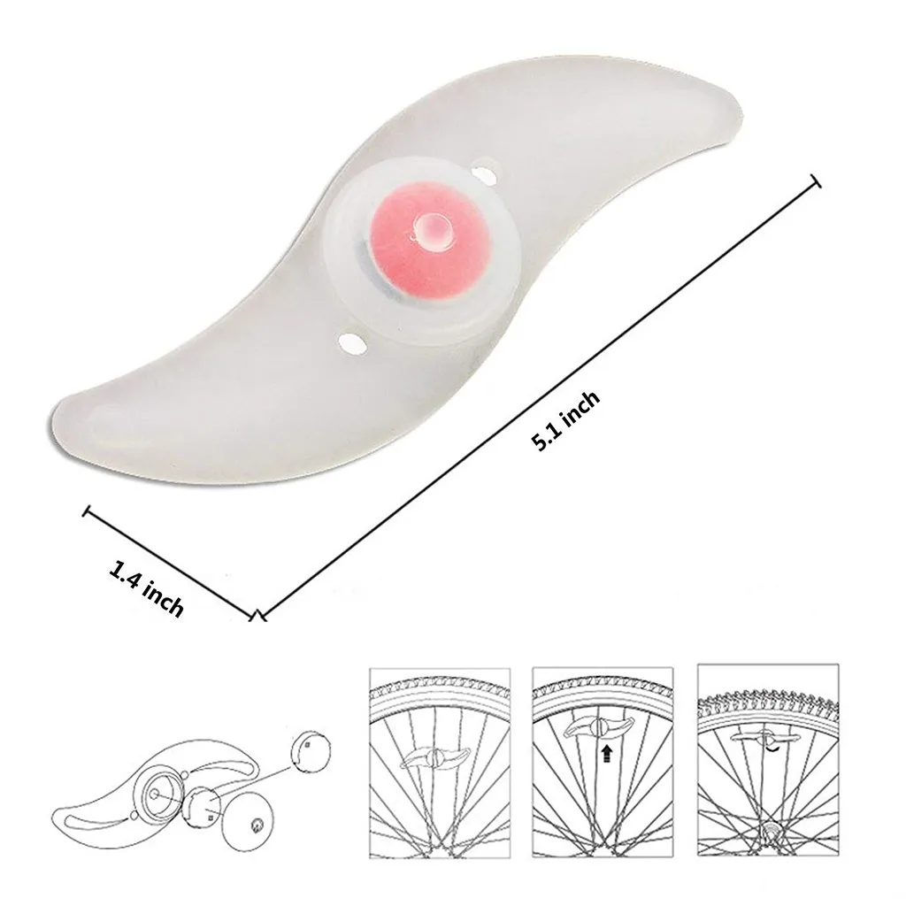6 шт. ночная прогулка, огни, автомобильные велосипедные колеса, колесный бандаж, светодиодный светильник, светящиеся колпачки на колесах, велосипедный сигнал, Велосипедный свет# P
