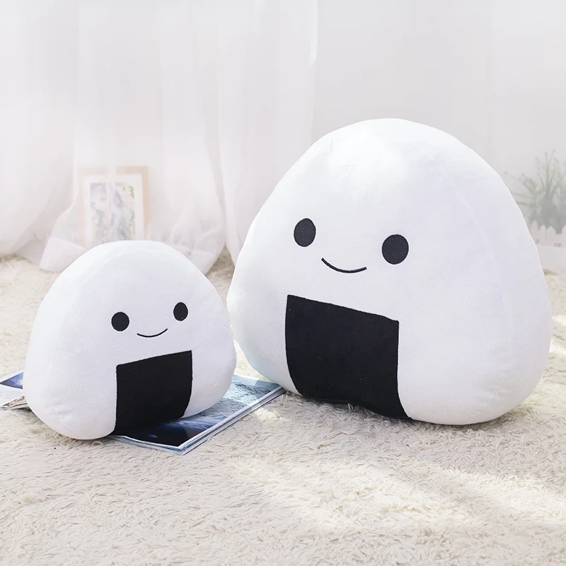 Two Size Simulation Japanese Rice Ball Plush Toy Cushion Stuffed Cotton