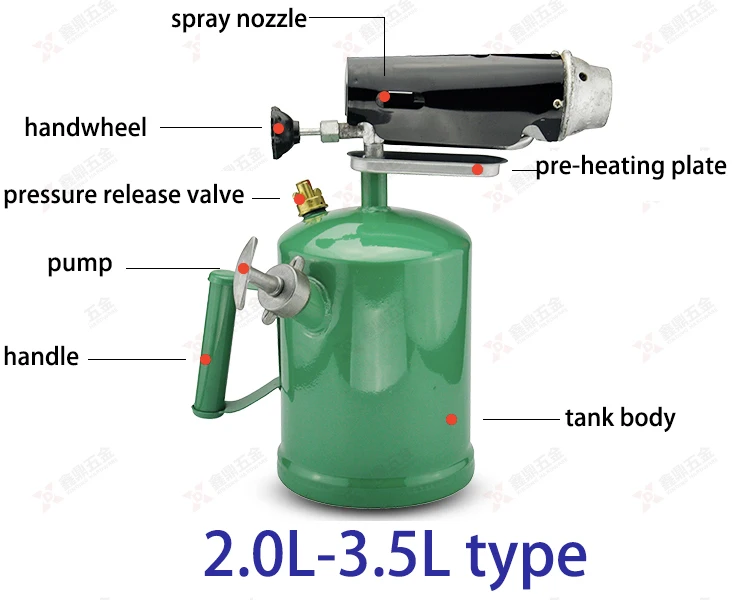 0,5-3.5L бензиновый огнемет горелка Сварочная горелка горящая железная нагревательная кулинарная горелка пайка пистолет Взрывная горелка