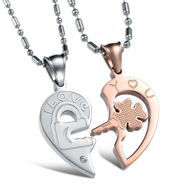 christmas gift couple necklace