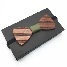 Новинка г. Классические перо благородная древесина Галстуки для мужские Нарядные Костюмы для свадьбы деревянный галстук-бабочка Форма Bowknots NS32