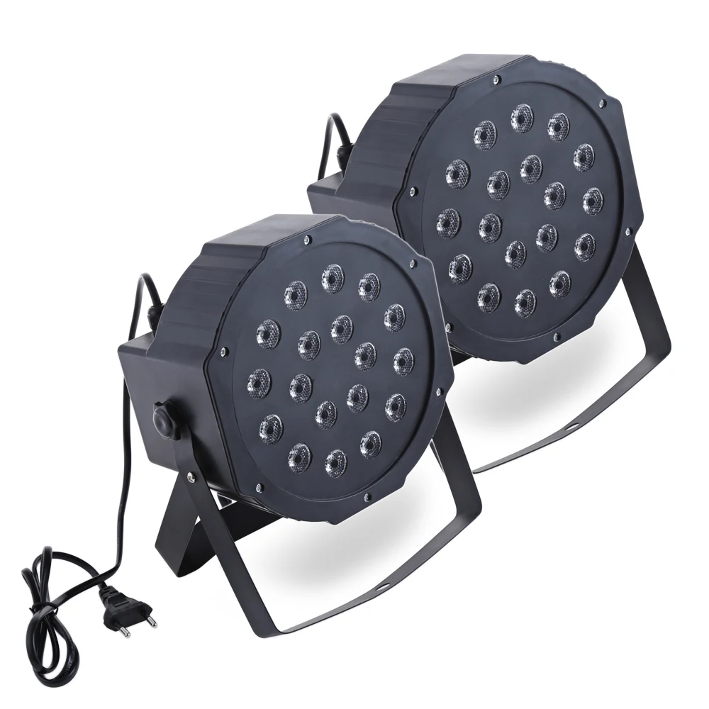 2pcs New Professional LED Stage Lights RGB PAR LED DMX Stage Lighting Effect DMX512 Master-Slave Led Flat For Party KTV DJ Disco 2pcs New Professional LED Stage Lights RGB PAR LED DMX Stage Lighting Effect DMX512 Master-Slave Led Flat For Party KTV DJ Disco