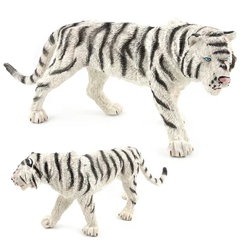 

Bengal White Tiger Model Toy Wild animals toys set Zoo modeling plastic Solid Classic Toy Children Animal Models cute