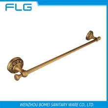 Free Shipping FLG100215 Towel Bar Wall Mounted Antique Brass Art Curving Base Single Bar Towel Bar