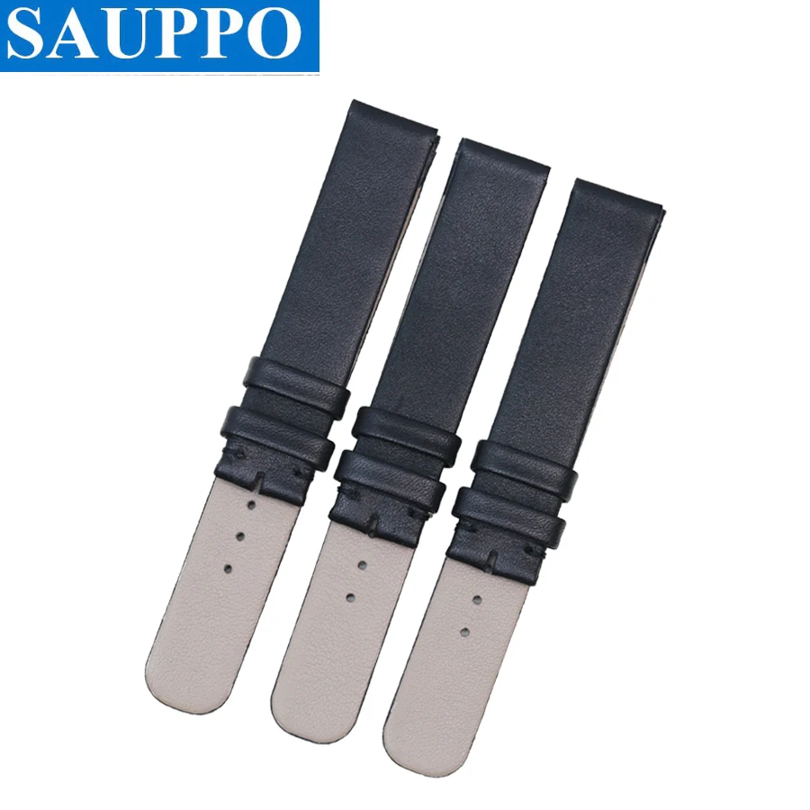 Ремешок SAUPPO кожаный для мужских и женских часов подходит Rado Esenza гладкая текстура