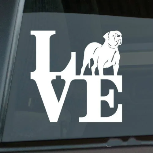 Наклейка В Стиле Бордо Love Dogue вырезанная Виниловая наклейка для окон bordeauxdog