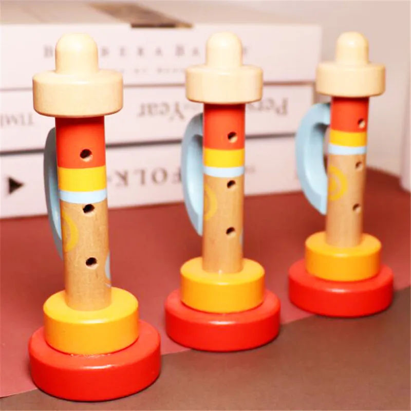 Детские деревянный музыкальный инструмент музыкальная труба инструмент игрушки для детей рано утром детская развивающая игрушки