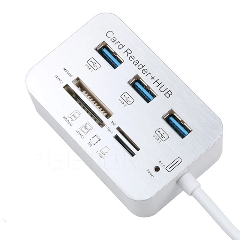 Мультиконцентратор kebidu Mini Usb 3 0 с кардридером высокоскоростной комбинированный
