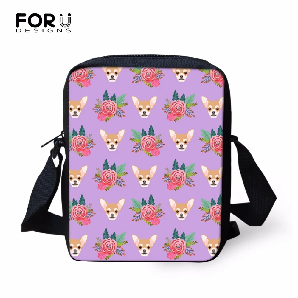 

FORUDESIGNS 2018 Small Flap Women Messenger Bags Chihuahua Pattern Ladies Shoulder Bag Female Crossbody Bags Girls Mini Handbags