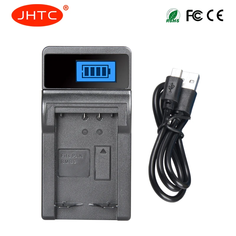 JHTC DMW-BMB9E ДМВ BMB9E BMB9 Батарея Зарядное устройство для цифрового фотоаппарата Panasonic LUMIX DMC FZ40 FZ45 FZ100 FZ47 DMC-FZ45 DMC-FZ60 батарея li-ion