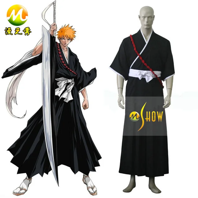 Bleach Ichigo Kurosaki Soul Reaper Uniform Cosplay costume for sale ... Bleach Ichigo Kurosaki Soul Reaper Uniform Cosplay costume for sale halloween party night cosplay costumes clothes