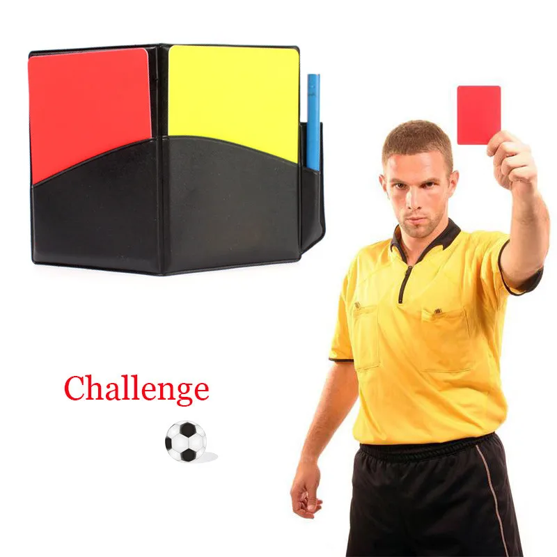 Fußballschiedsrichter Brieftasche Rote Karte und Gelbe Karte Brieftasche Bl  HV 