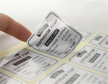 

1000pcs Customized Small Glossy Silver Anti Static Stickers Labels Custom Durable Machine/PC Introduction Adhesive Stickers