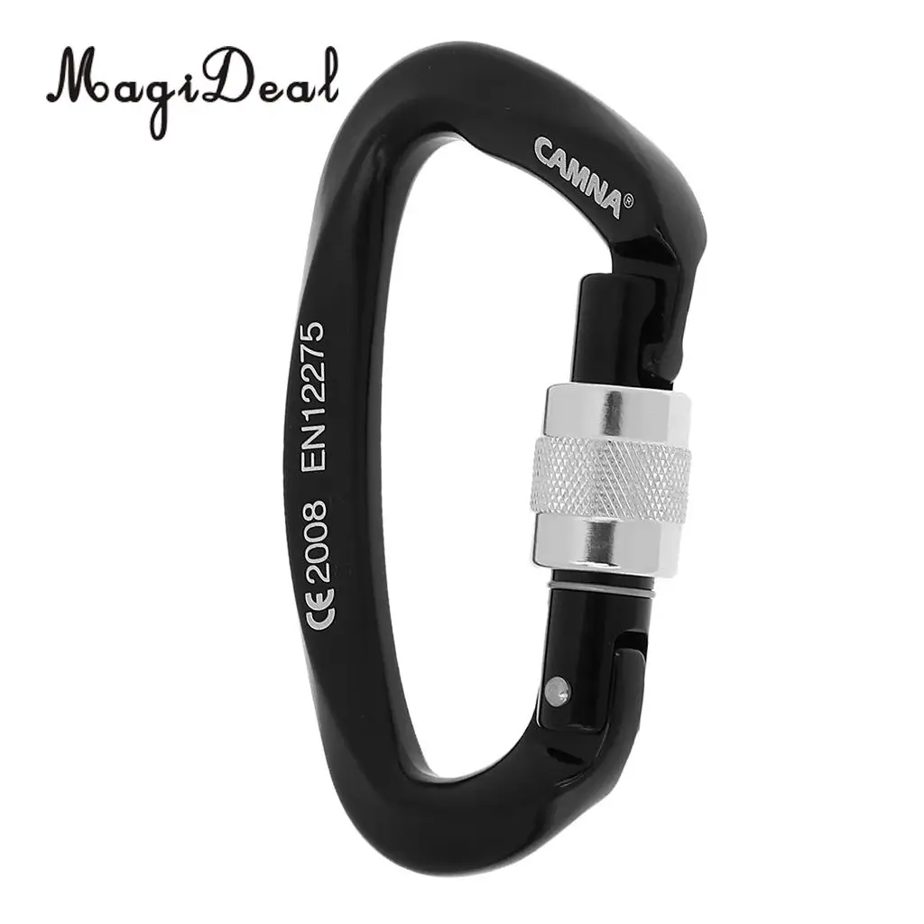 MagiDeal 25KN Screw Lock Climbing Carabiner + 35KN Figure 8 Rope Descender