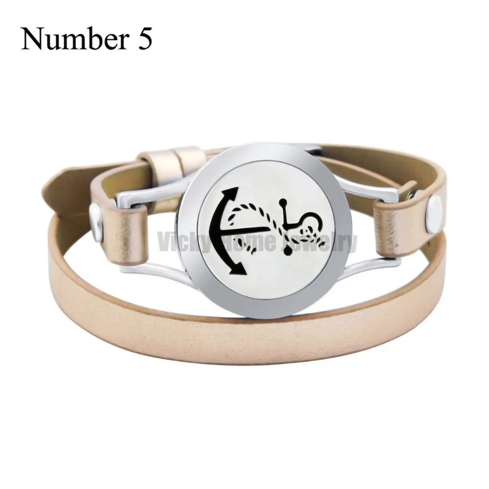 ZP-BS086-3 Diffuser Leather Locket Bracelet_