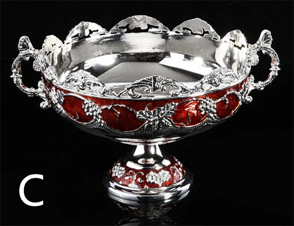 European alloy metal storage tray fruit bowl candy dish upscale luxury decoration KTV Bar