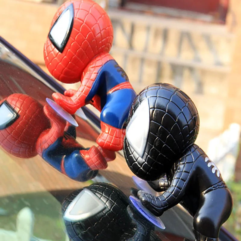 

2pcs/lot color Spider Man Cosbaby Marvel Climbing Spiderman Window Sucker for Spider-Man Doll Car Home Plush Toys Stuffed Toy