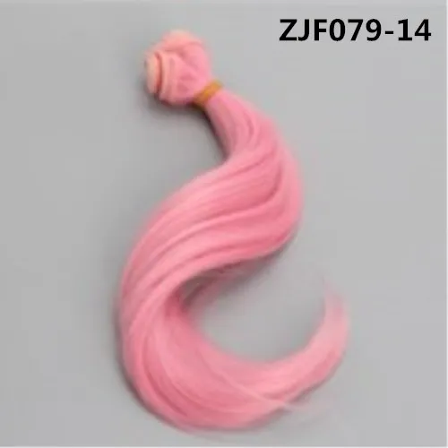 Красочные градиентные волосы для кукол большие волнистые вьющиеся волосы Bjd куклы аксессуары парики Развивающие игрушки для детей девочек ручной работы игрушки - Цвет: ZJF079