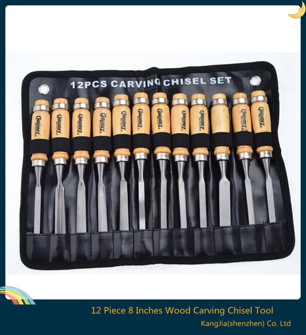 Hot 12pcs Professional 8 Wood Carving Chisel Gouge Set Hand Chisel Carpenter Toolsin Hand Tool