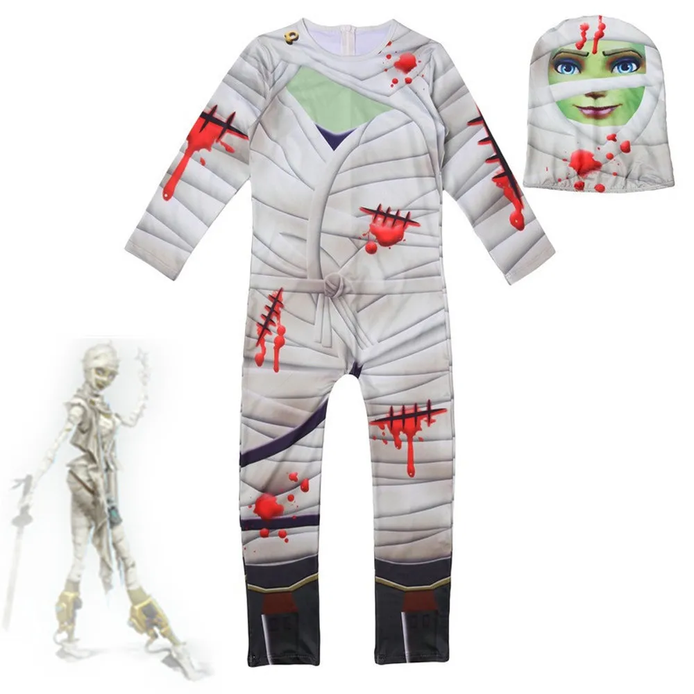

children/kids Halloween Merry Marauder Diffuse party mummy night skull trooper Human skeleton Cosplay Zentai Costume jumpsuit