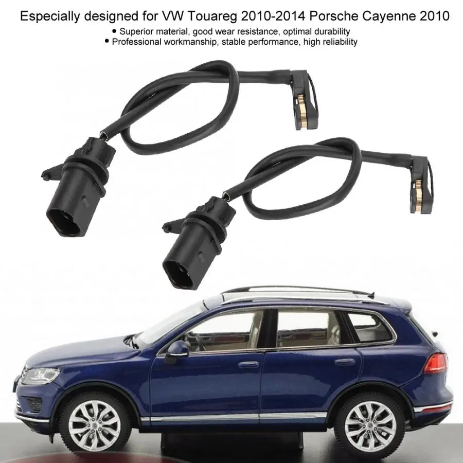 2 шт. датчик износа передней тормозной колодки 7P0907637 для VW Touareg 2010 2014 Porsche Cayenne