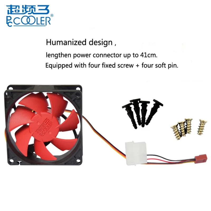 PCCOOLER F85 80 мм Ультра тихий охлаждающий вентилятор для компьютера корпус кулер