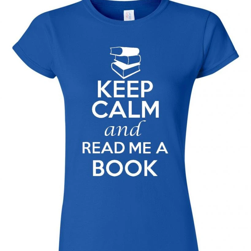 Junior Keep Calm and Read Me A Book T- Shirt Tee (2)