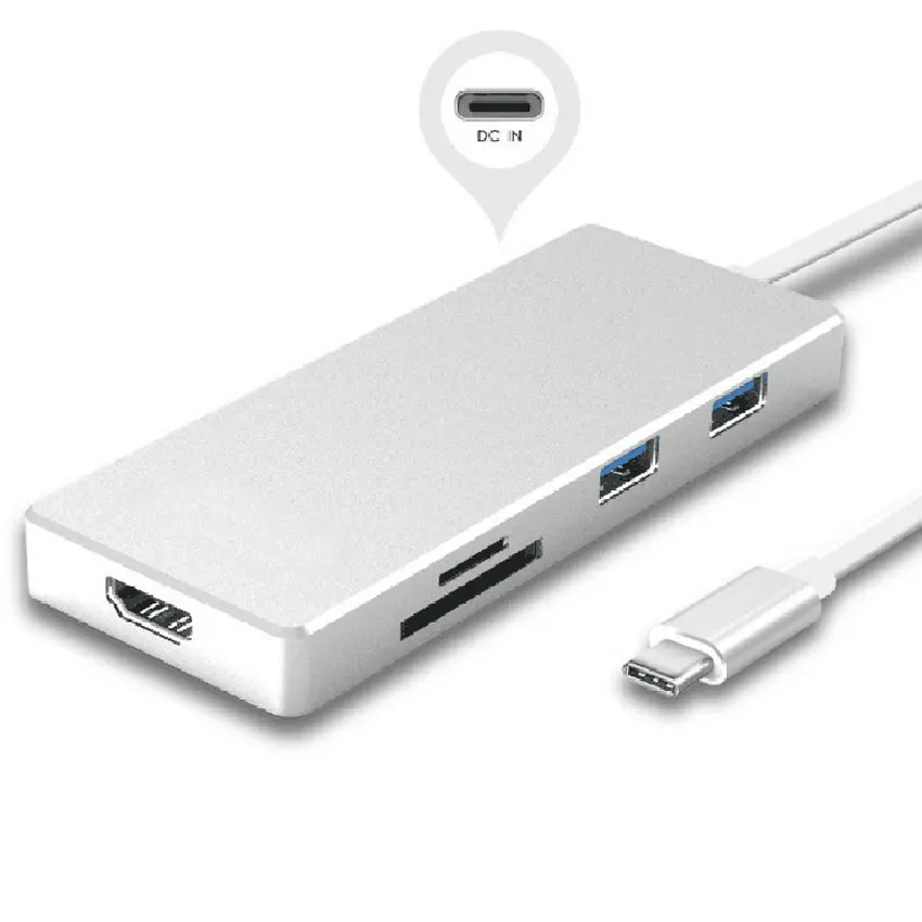 

USB 3.1 Type-C USB-C to HDMI & Multiple Dual Ports 3.0 Hub & TF SD Card Reader & Power For PC Laptop & Macbook