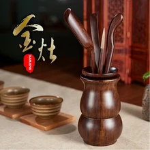 Freies verschiffen kamjove calamander holz set tee ordner tasse clip kung fu tee-set ebenholz tee zubehör