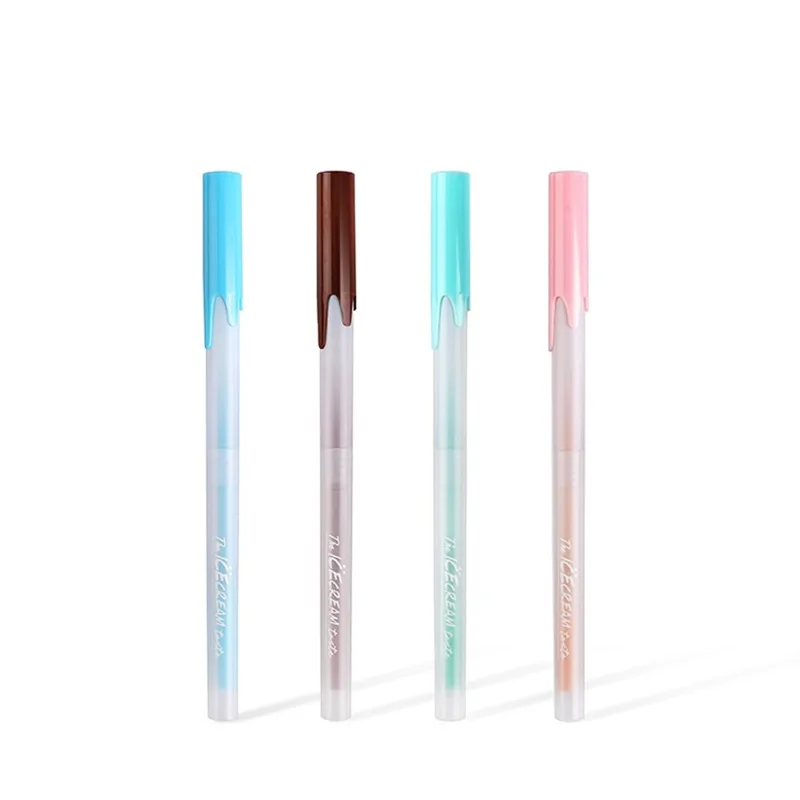 

6 pcs The Icecream taste gel pen 0.5mm ballpoint black color pens for writing gift Stationery Office school supplies A6110
