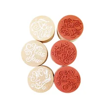 1 Pcs/lot Vintage Wishes Round Wooden Rubber Stamps For DIY Scrapbooking Photo Album Decoration Embossing Craft