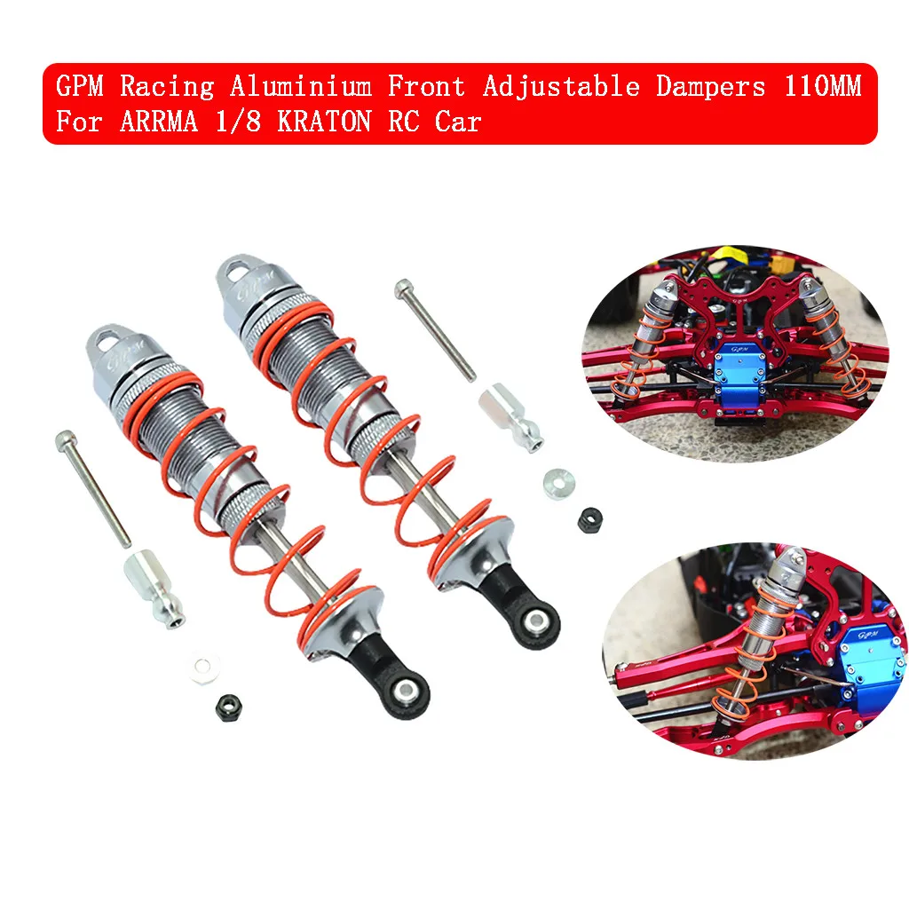 

GPM Racing Aluminium Front Adjustable Dampers 110MM For ARRMA 1/8 KRATON RC Car