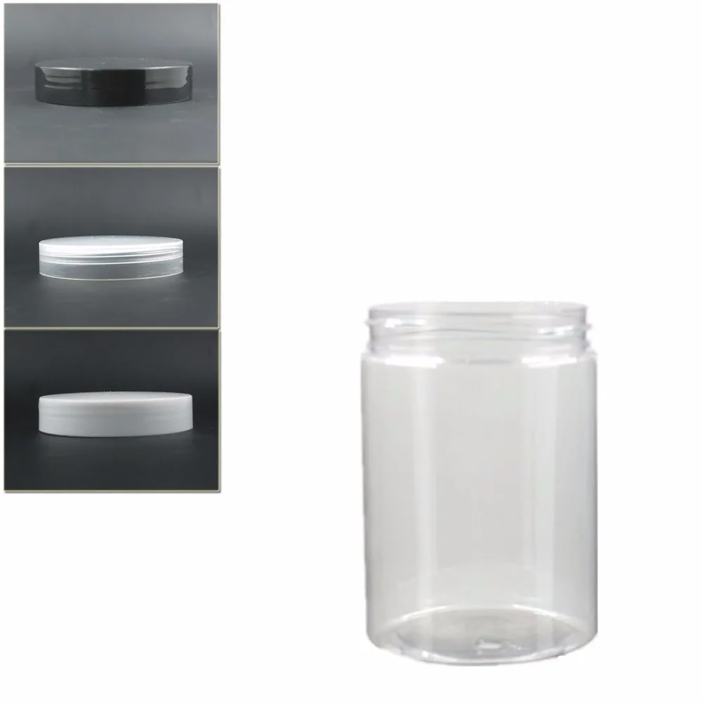 

10pcs/lot 300ml clear/amber round pet jar bottle container with transparent/white plastic lid for Cosmetic,food, drug,Packaging,