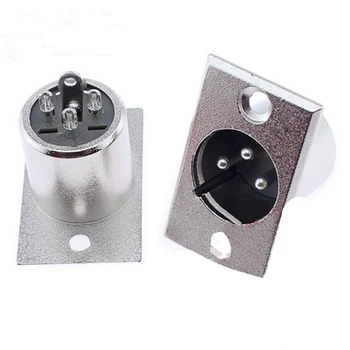 

20pcs 3 Pin XLR Connector Socket Rectangular Male XLR J3F Plug