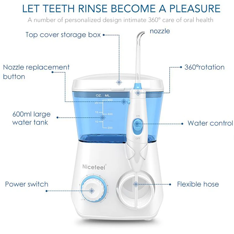Nicefeel Ирригатор для гигиены полости рта irrigator oral оральный гигиена jet капельный